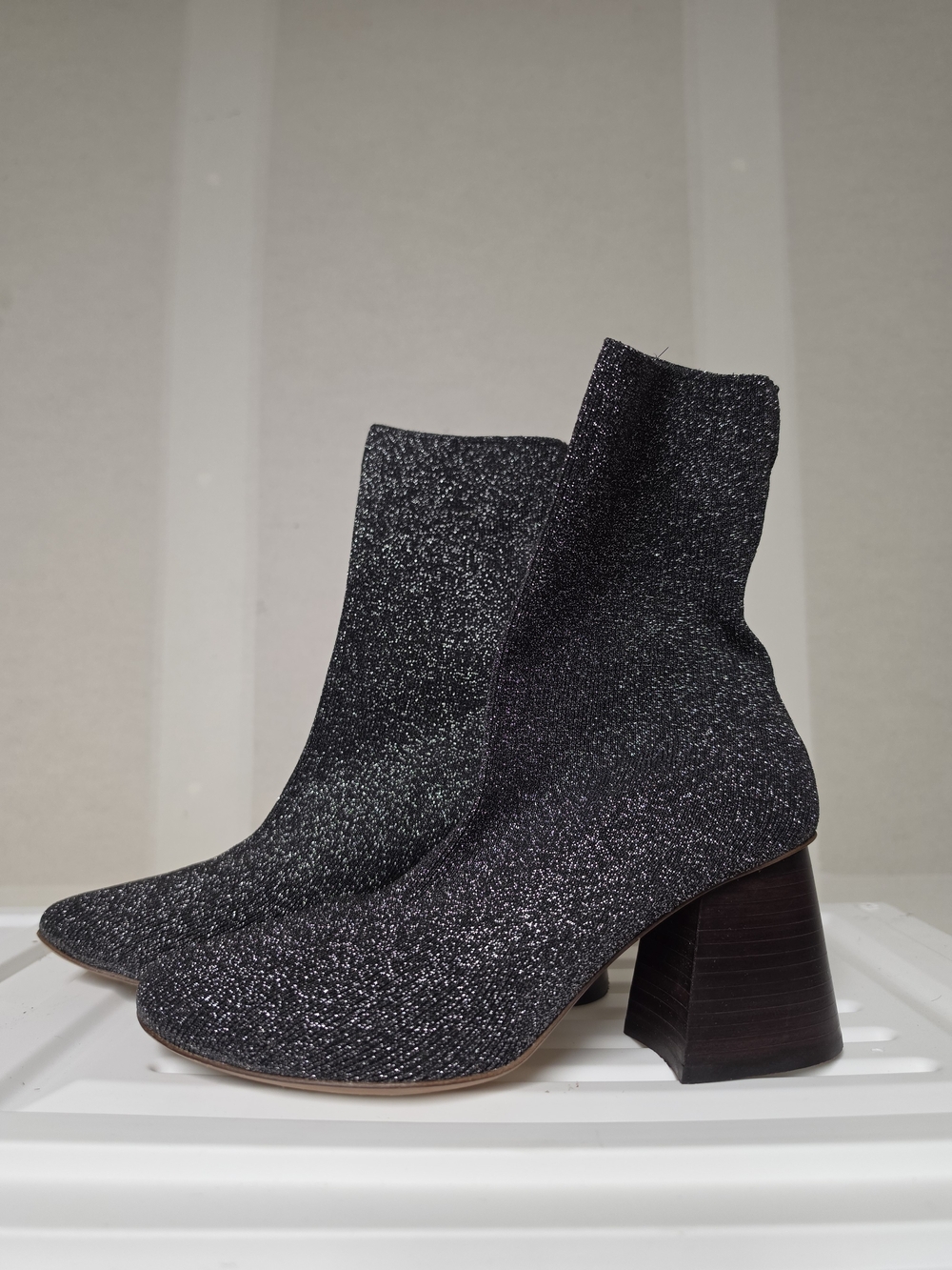 Celine Paris - Glitter Accent Sock Bootie